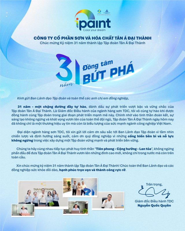 CÔNG TY CỔ PHẦN SƠN VÀ HOÁ CHẤT TÂN Á ĐẠI THÀNH