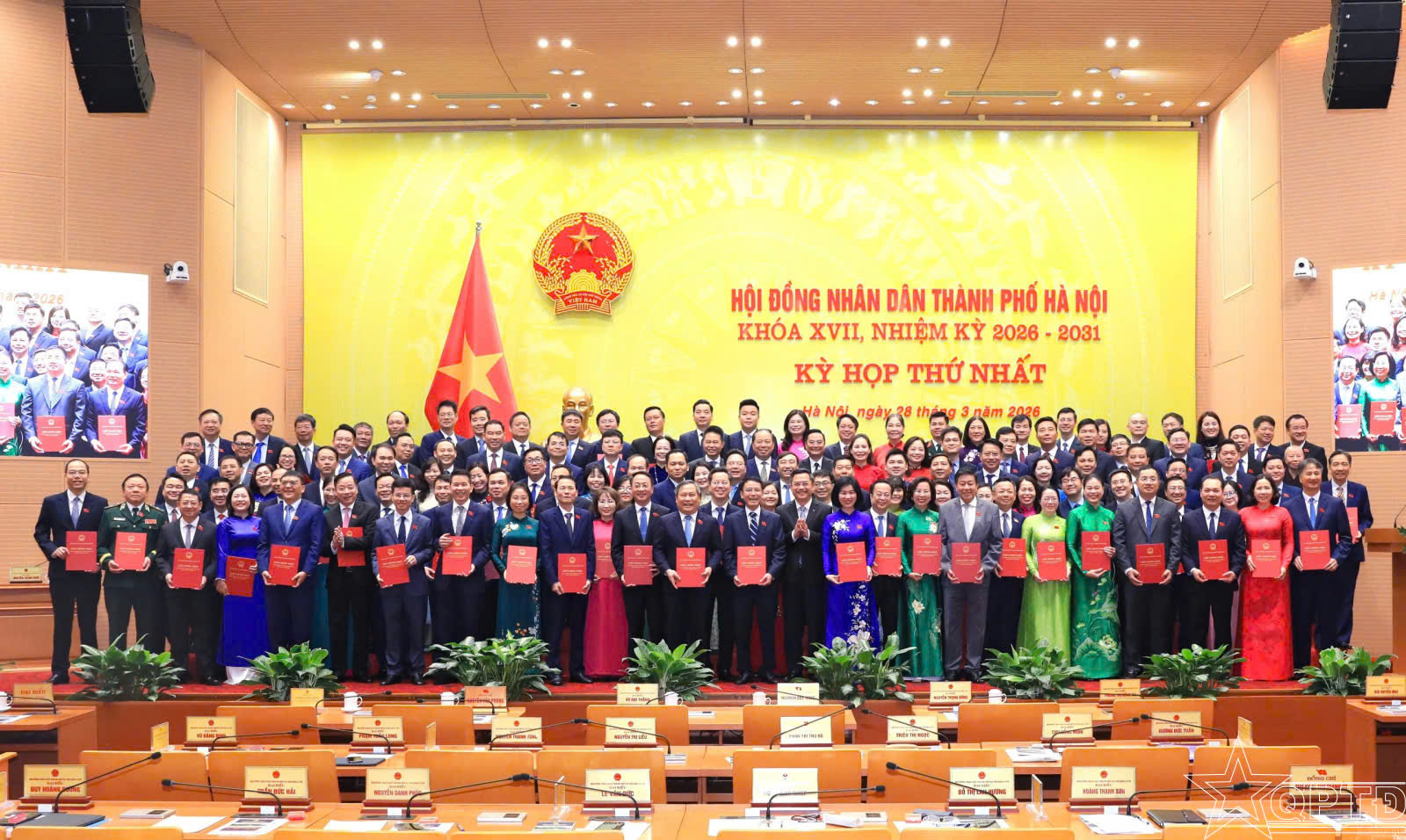 Toàn cảnh Lễ khai mạc Kỳ họp thứ nhất HĐND TP. Hà Nội khóa XVII, nhiệm kỳ 2026 - 2031