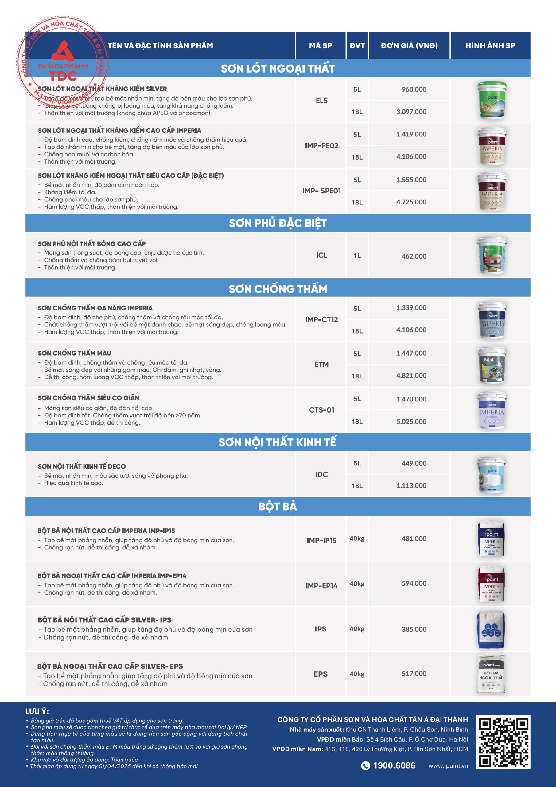 Bảng giá khuyến nghị cho người tiêu dùng theo nhận diện cũ 2026 trang 2